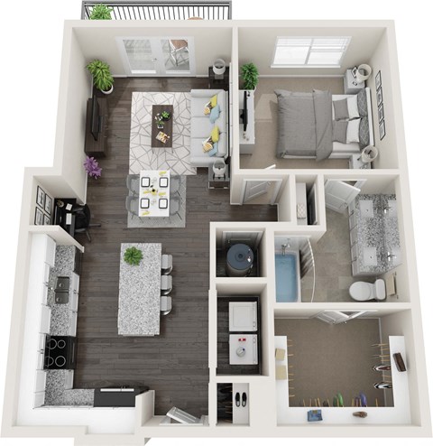 A4 Floor Plan at Anchor Riverwalk, Tampa, 33602